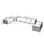 Preview: 8-tlg. Garten-Lounge-Set mit Kissen Poly Rattan Dunkelgrau