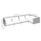 Preview: 5-tlg. Garten-Lounge-Set mit Kissen Poly Rattan Dunkelgrau
