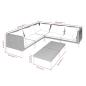 Preview: 6-tlg. Garten-Lounge-Set mit Kissen Poly Rattan Dunkelgrau