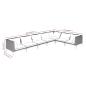 Preview: 7-tlg. Garten-Lounge-Set mit Kissen Poly Rattan Dunkelgrau