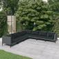 Preview: ARDEBO.de - 7-tlg. Garten-Lounge-Set mit Kissen Poly Rattan Dunkelgrau