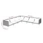 Preview: 7-tlg. Garten-Lounge-Set mit Kissen Poly Rattan Dunkelgrau