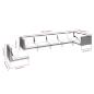 Preview: 7-tlg. Garten-Lounge-Set mit Kissen Poly Rattan Dunkelgrau