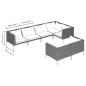 Preview: 7-tlg. Garten-Lounge-Set mit Kissen Poly Rattan Dunkelgrau