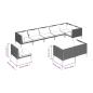 Preview: 9-tlg. Garten-Lounge-Set mit Kissen Rund Rattan Dunkelgrau