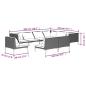 Preview: 9-tlg. Garten-Lounge-Set mit Kissen Poly Rattan Dunkelgrau