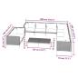 Preview: 10-tlg. Garten-Lounge-Set mit Kissen Poly Rattan Dunkelgrau