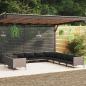 Preview: ARDEBO.de - 11-tlg. Garten-Lounge-Set mit Kissen Poly Rattan Dunkelgrau