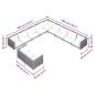 Preview: 11-tlg. Garten-Lounge-Set mit Kissen Poly Rattan Dunkelgrau