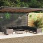 Preview: ARDEBO.de - 12-tlg. Garten-Lounge-Set mit Kissen Poly Rattan Dunkelgrau