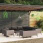 Preview: ARDEBO.de - 12-tlg. Garten-Lounge-Set mit Kissen Poly Rattan Dunkelgrau
