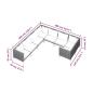 Preview: 8-tlg. Garten-Lounge-Set mit Kissen Poly Rattan Dunkelgrau