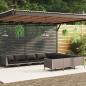 Preview: ARDEBO.de - 10-tlg. Garten-Lounge-Set mit Kissen Poly Rattan Dunkelgrau