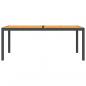 Preview: Gartentisch 150x90x75 cm Poly Rattan und Akazienholz Schwarz