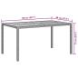 Preview: Gartentisch 150x90x75 cm Poly Rattan und Akazienholz Schwarz