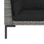Preview: Gartensofas 2 Stk. mit Kissen Halbrundes Poly Rattan