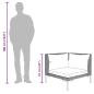 Preview: Gartensofas 2 Stk. mit Kissen Halbrundes Poly Rattan