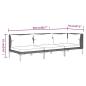 Preview: 3-tlg. Garten-Lounge-Set Dunkelgrau Halbrundes Poly Rattan