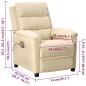 Preview: Massagesessel Creme Stoff