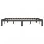 Preview: Massivholzbett Grau Kiefer 200x200 cm
