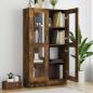 Preview: Vitrinenschrank Räuchereiche 82,5x30,5x150 cm Holzwerkstoff