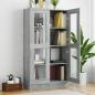 Preview: Vitrinenschrank Grau Sonoma 82,5x30,5x150 cm Holzwerkstoff