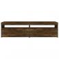 Preview: TV-Schrank mit LED-Leuchten 2 Stk. Räuchereiche 75x35x40 cm