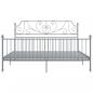 Preview: Bettgestell Grau Metall 180x200 cm