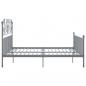 Preview: Bettgestell Grau Metall 180x200 cm
