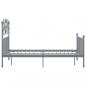 Preview: Bettgestell Grau Metall 120x200 cm 