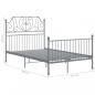 Preview: Bettgestell Grau Metall 120x200 cm 