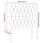 Preview: LED Kopfteil Schwarz 90x7x118/128 cm Stoff