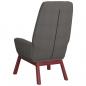 Preview: Relaxsessel mit Hocker Hellgrau Stoff