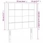 Preview: LED Kopfteil Dunkelgrau 93x16x118/128 cm Stoff