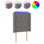 Preview: LED Kopfteil Dunkelgrau 83x16x118/128 cm Stoff