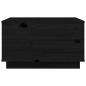 Preview: Couchtisch Schwarz 60x50x35 cm Massivholz Kiefer