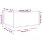 Preview: Couchtisch Schwarz 60x50x35 cm Massivholz Kiefer