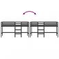 Preview: Kinderhochbett mit Leiter Schwarz 90x190 cm Massivholz Kiefer