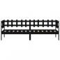 Preview: Tagesbett Schwarz 80x200 cm Massivholz Kiefer