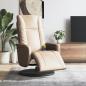 Preview: ARDEBO.de - Massagesessel mit Fußteil Cappuccino-Braun Kunstleder