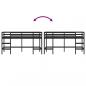 Preview: Kinderhochbett mit Leiter Schwarz 90x200 cm Massivholz Kiefer