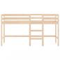 Preview: Kinderhochbett mit Leiter 80x200 cm Massivholz Kiefer