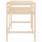 Preview: Kinderhochbett mit Leiter 80x200 cm Massivholz Kiefer
