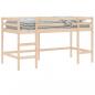 Preview: Kinderhochbett mit Leiter 90x190 cm Massivholz Kiefer