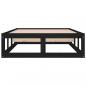 Preview: Massivholzbett Schwarz 75x190 cm