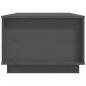 Preview: Couchtisch Grau 100x50x35 cm Massivholz Kiefer