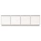 Preview: TV-Schrank Weiß 156x37x45 cm Massivholz Kiefer
