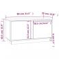 Preview: TV-Schrank 80x35x40,5 cm Massivholz Kiefer