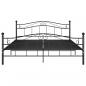 Preview: Bett Schwarz Metall 180x200 cm