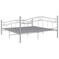 Preview: Bett Grau Metall 160x200 cm